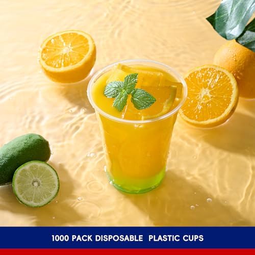JOLLY CHEF 16 Oz Disposable Clear Plastic Cups, 390 Pack Drinking Cups - Image 4