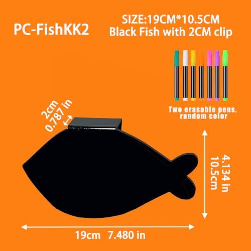 10PCS Fish Mini Chalkboard Signs for Food, Reusable and Reserved Table Signs, Food Labels for Party Buffet, Easy to Write and Wipe Out, Catering Supplies Buffet Display, Place Cards - Image 3