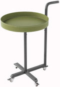 Rolling Utility Cart with Novelty Design, Mobile Saddle Leather Trolley, Organizer Trolley with Lockable Wheels, Multifunctional Serving Cart for Living Room (Green)