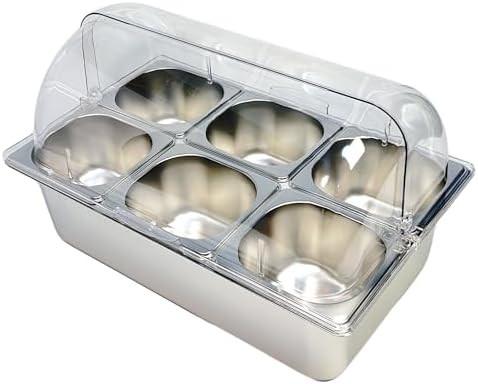 6-Pan Cold Food Serving Tray, Countertop Buffet Display Container - Image 6