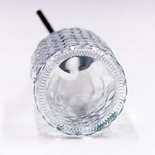 16oz Diamond Pattern Glass Soap Dispenser with Rust Resistant Pump - Image 5