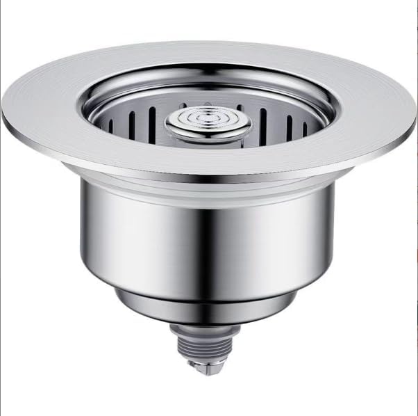 Upgrade Your Kitchen with a 304 Stainless Steel Sink Drain Strainer & Stopper – Durable, Rust-Resistant, and Easy-to-Clean for a Clog-Free Sink. Perfect for Any Modern Kitchen!