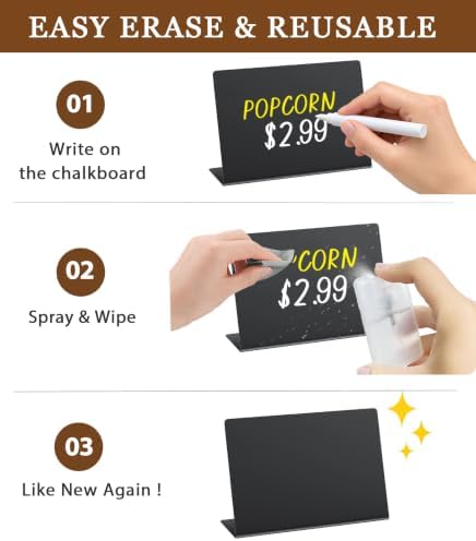 18 Pcs Food Labels for Party Buffet 4"x3" Mini Chalkboard Signs for Food - Image 4