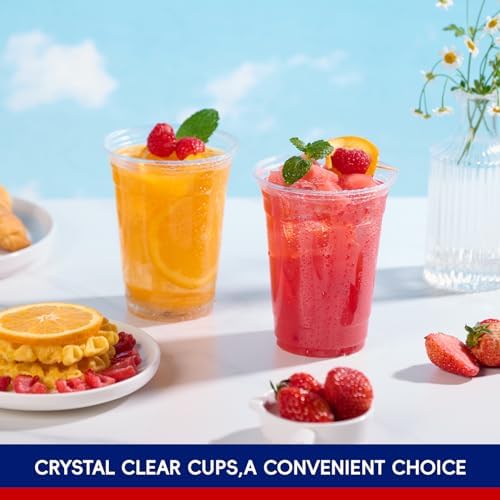 JOLLY CHEF 16 oz Plastic Cups, 1000 Pack Disposable Clear Drinking Cups - Image 7