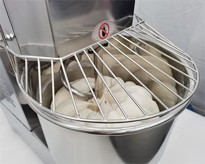 Commercial Stand Dough Mixer, 30L Dual Rotating Dough Blender Kneading Machine with 2 Speeds Adjustable, All Stainless Steel Dough Mixing Machine, Baking Equipment for Bakery Pizzeria