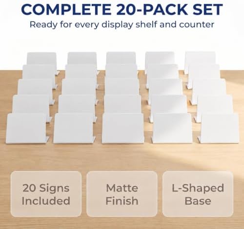 Kisangel 20pcs Matte White Dry Erase Tent Signs 4x3, Bakery Price Tags - Image 2
