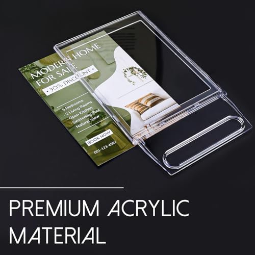 2 Pack 5x7 Inch Sign Holder Vertical, Double-Sided Usage with Swivel Base for Table Display, for Office, Store, Restaurant, Retail Counters, for Menu, Message Board, Note - Image 4