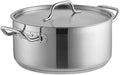 SS1 Series 8 Qt Stainless Steel Brazier with Aluminum-Clad Bottom, Round Pan with Cover, NSF Listed, Induction Ready, Dishwasher Safe, 11 Inch Diameter, 5.5 Inch Height