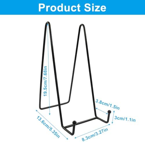 2 Pcs 8 Inch Black Plate Stands for Display - Image 3
