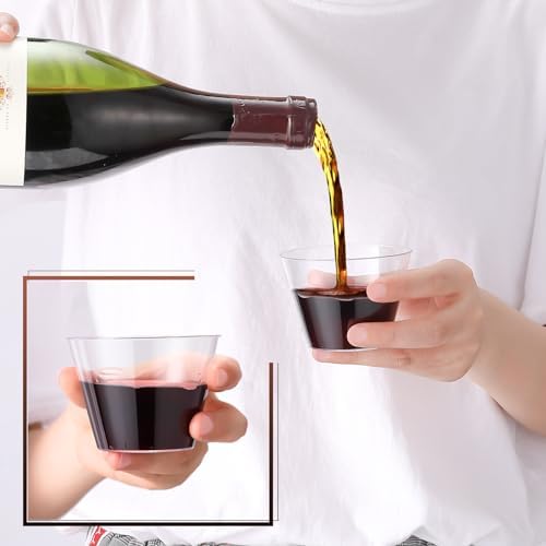JOLLY CHEF 100 Pack 5 oz Clear Plastic Cups, Plastic Shot Glasses - Image 4