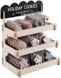 HOTCAN Wooden Cookie Display Stand with Chalkboard Sign for Bakers, Vendors, Craft Fairs | Pastry Display for Market Booths & Events | 3 Tiered Cookie Display for Muffins, Cakes, and Pastries(Natural) by HOTCAN