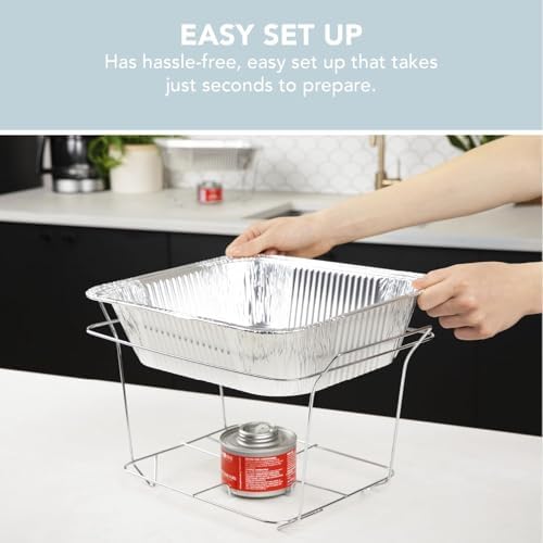Alpha Living 3-Pack Disposable Chafing Dish Buffet Set with Fuel Cans - Image 5
