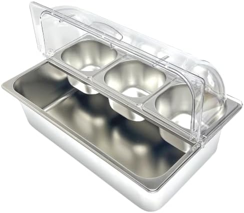 6-Pan Cold Food Serving Tray, Countertop Buffet Display Container - Image 2