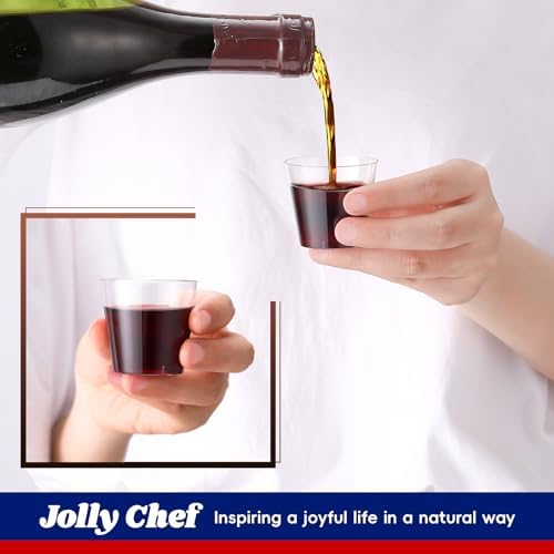JOLLY CHEF 500 Pack 1 oz Plastic Shot Glasses, Disposable Tasting Cups - Image 5