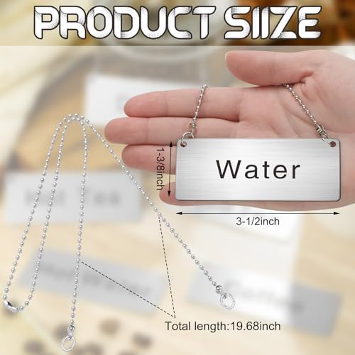 Hicarer 5 Pcs Stainless Steel Chain Signs 3-1/2 x 1-3/8 - Image 2