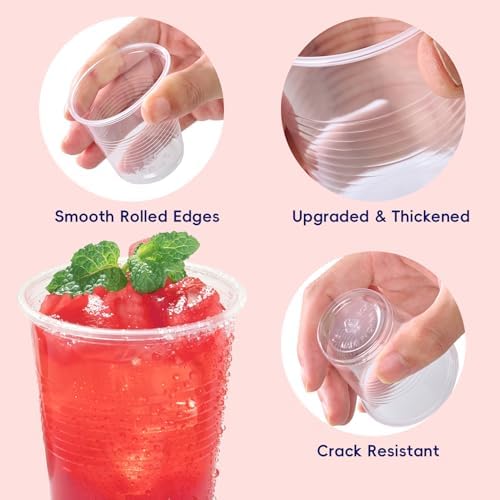 JOLLY CHEF 700 Pack 3 oz Clear Plastic Cups, Disposable Mouthwash Cups - Image 5