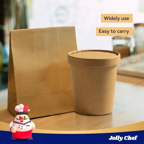 JOLLY CHEF 50 Pack Disposable Soup Bowls with Lids 16 oz - Image 5