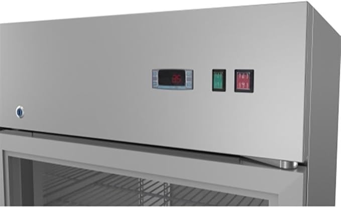 Pemberly Row 2-Door LED Stainless Steel Reach-in Refrigerator Cooler in Silver