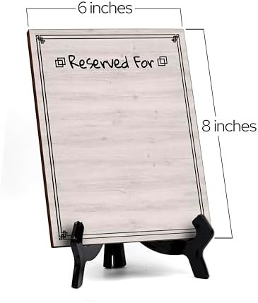 Reserved For 6x8 Dry Wipe Liquid Chalk Table Sign 6x8 Easy Installation | Restaurant & Bar | Perfect To Clearly Direct Customers & Advertise Specials | No Pen Included - Image 7