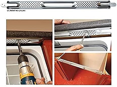 FITALL E-Z Dishwasher Mounting Bracket Made in USA! Dishwasher Bracket for Granite, Quartz and Any Other Countertop W10426979