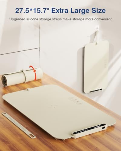 Warming Mat for Food,27.5x15.7" Large Electric Buffet Warming Tray, 7 Temp Levels, 99H Continuous Heat, ℉/℃ Switch, Patented Fast-Heat Design for Parties, Family Meals, Daily Use Apricot - Image 5