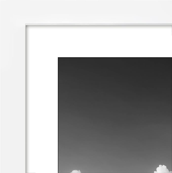 Americanflat 11x17 Picture Frame with Polished Plexiglass - Set of 5 - Use as 9x15 Frame with Mat or Display 11x17 Photo Without Mat - Galleria Collection - Picture Frames for Wall Display - White