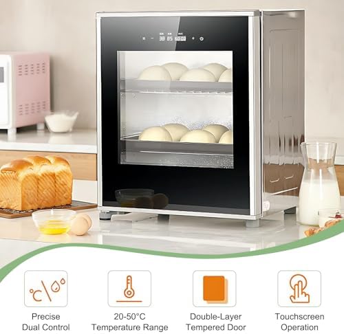 40L Bread Proofing Box, Electric Dough Proofer with Adjustable Temperature, Timing & Automatic Humidity Control, Ideal for Perfect Home Baking, 220V Removable Design