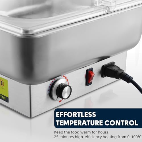 3 x 3QT Electric Chafing Dish with Knob Temperature Control - Image 5