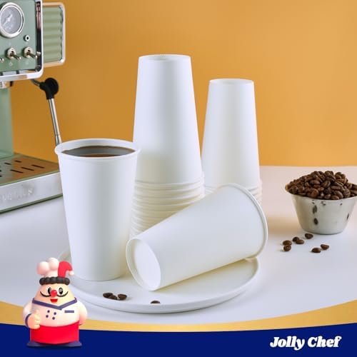 JOLLY CHEF 16 oz Disposable Coffee Cups 210 Pack - Image 5