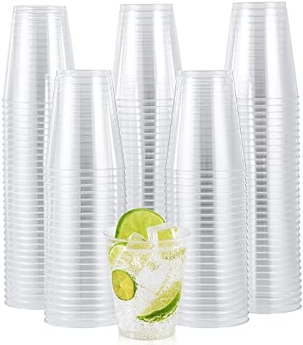 JOLLY CHEF 200 Pack 8 oz Clear Plastic Cups, Disposable Party Cups by JOLLYCHEF