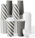 JOLLY CHEF 100 Pack 20 oz Disposable Coffee Cups with Lids by JOLLYCHEF