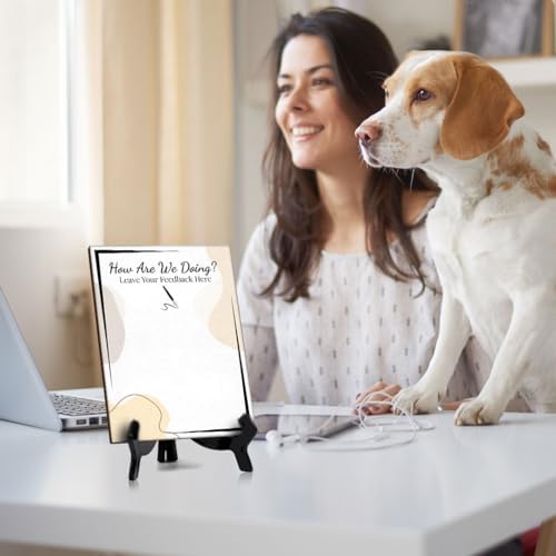 How Are We Doing? Leave Your Feedback Here 6x8 Dry Wipe Table Sign Easy Installation | Restaurant & Bar | Customer Input | No Pen Included - Image 6