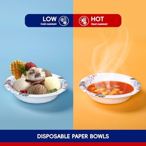JOLLY CHEF 156 Count Paper Bowls 12 oz with Floral Print - Image 4