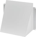 Repa Market 6 x 6 Inch White Galvanized Steel Vent Cover - Duct Exhaust/Inlet Rain Deflector - Weatherproof Guard for Ventilation Systems/Indoor/Outdoor Vent Hood/Air Vent Grille Protection Roof