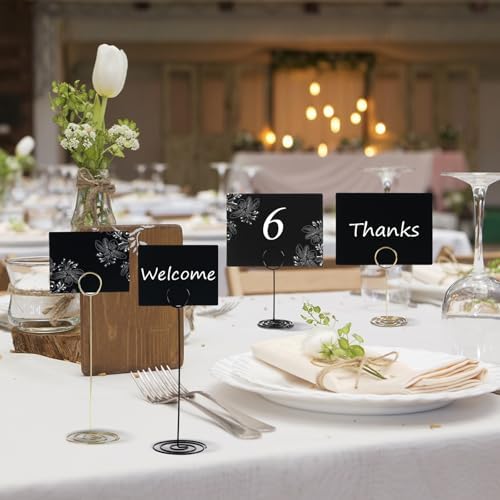 Aertiavty 30 Pack Mini Chalkboard Signs with Table Number Holders, 4x3 inch Small Chalkboard Signs, Black Stand, 2 Markers, Food Labels for Party Buffet, Wedding - Image 3