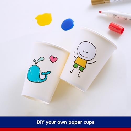 JOLLY CHEF Disposable Coffee Cups and Plates, Printed Paper Plates 10 in 140 Count, 300 Pack Hot/Cold Beverage Cups Paper Cups 12 oz for Water - Image 4