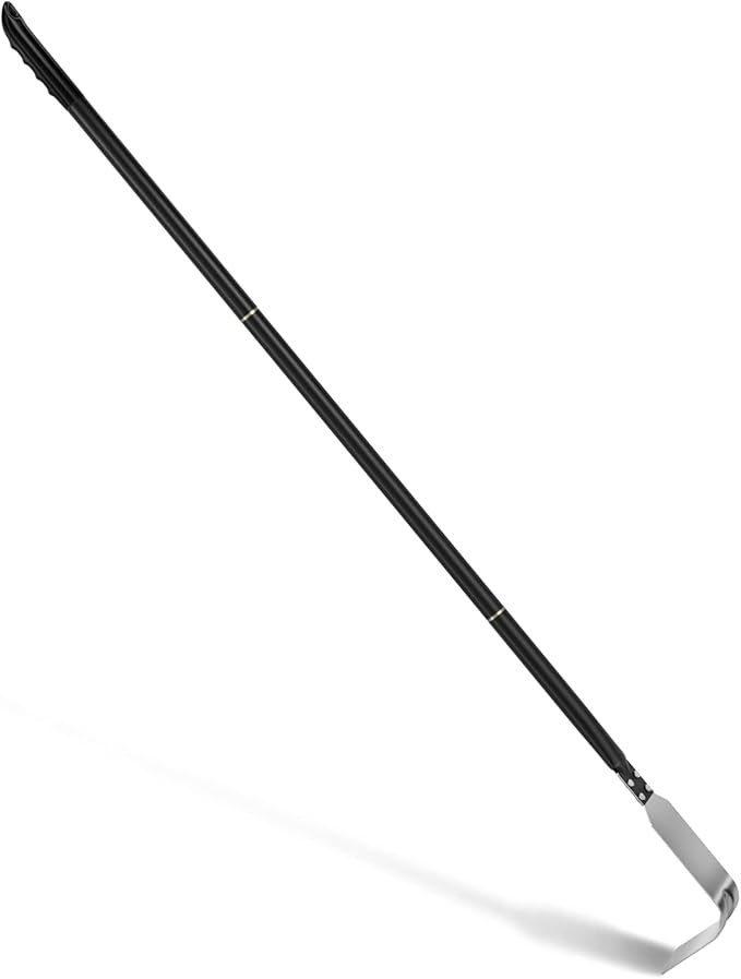 G.a HOMEFAVOR Pizza Oven Ash Rake, Stainless Steel Charcoal Rake Pizza Oven Accessories, 47 Inch Long Handle, Ash Rake Tool for Wood Fired Pizza Oven