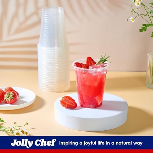 JOLLY CHEF 12 Oz Disposable Clear Plastic Cups, 390 Pack Drinking Cups - Image 5