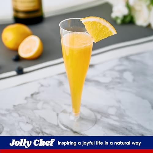 JOLLY CHEF 4.5 oz Plastic Champagne Flutes Disposable Clear 50 Pack - Image 5