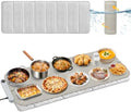Homelove Warming Mat for Food - Electric Warming Tray with 7-Level Temp Settings & 6 Hours Timer, Full Surface Graphene Heating, Waterproof Dishwasher-Friendly Food Warmer for Parties, Kitchen (Khaki) by Homelove