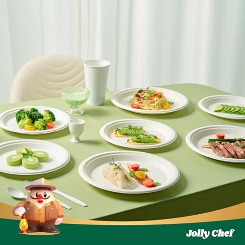 Compostable Heavy Duty 10 Inch 500 Pack Disposable Eco-Friendly Paper Plate - Image 5