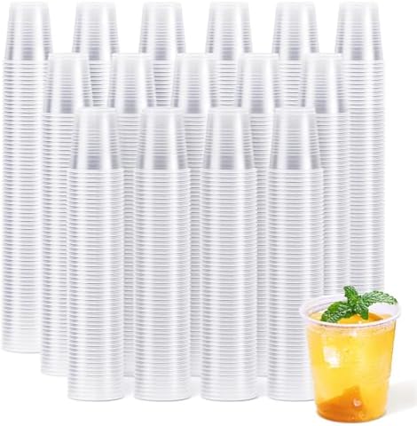 JOLLY CHEF 1200 Pack 3 oz Clear Plastic Cups, Disposable Mouthwash Cups by JOLLYCHEF