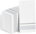 200 Paper Dinner Napkins, 2 Ply Silver Guest Hand Towels for Parties by JOLLYCHEF