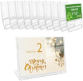 10 Pack 3x5 Inch Small Sign Holder Horizontal, Double-Sided Usage with Swivel Base for Table Display, for Office, Store, Restaurant, for Number/Name/Food Label Display, Note by Unknown