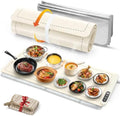 FYY Extra Large Warming Mat for Food with Heat Resistant Pad, Prevent Countertop Cracks, Keep Meal Warm, Rapid and Full Surface Heating, 6 Temp Settings, 6H Timer, Rollable Portable Food Warmer Beige by FYY