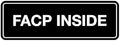Signs ByLITA Standard FACP Inside Sign | Fire Safety Signage (Black) - Large 1 Pack