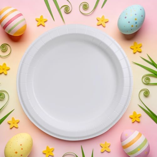 JOLLY CHEF 10 inch 140 Pack Disposable Paper Plates - Image 5