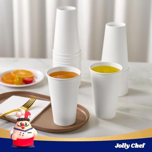 JOLLY CHEF 16 oz Disposable Coffee Cups 210 Pack - Image 3
