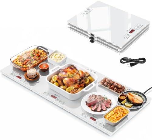 Chezerra Electric Warming Tray, 3-in-1 Food Warmer for Buffets Party, White by Unknown