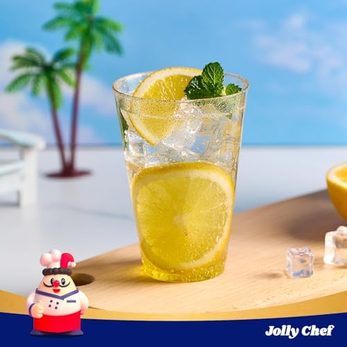 JOLLY CHEF 200 Pack 14 oz Gold Glitter Plastic Cups, Disposable Party Cups - Image 6